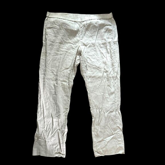 J. Jill Plus Size Women's Linen Stretch Straight Leg Pants with Pockets Size 2X - Picture 1 of 7